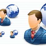 Online Business Man Blue